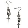 Nicoletta Carlone "Abby" Silver-tone Hand And Dagger Earrings