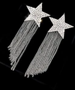 Nicoletta Carlone "Alyssa" Silver-tone Star Tassel Earrings Shop