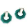 Nicoletta Carlone Shop "Bette" Emerald Green Art Deco Style Earrings