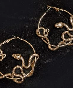 Nicoletta Carlone "Damaris" Snake Hoop Earrings Shop