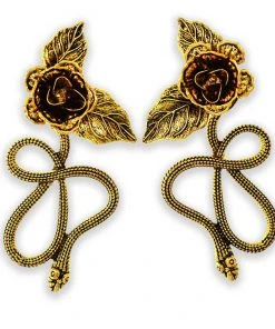 Nicoletta Carlone "Enid" Golden Snake Earrings Shop