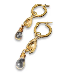 Nicoletta Carlone "Hannah" Hand And Raindrop Earrings JEWELRY