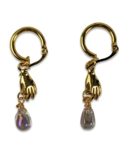 Nicoletta Carlone "Hannah" Hand And Raindrop Earrings JEWELRY