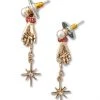 Nicoletta Carlone "Therese" Gold-tone Hand And Star Earrings Shop