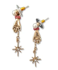 Nicoletta Carlone "Therese" Gold-tone Hand And Star Earrings Shop