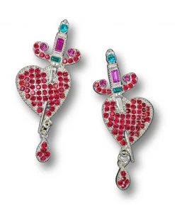 Nicoletta Carlone JEWELRY "Jezebel" Heart And Dagger Earrings