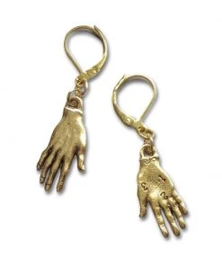 Nicoletta Carlone "Rumi" Golden Hand Earrings
