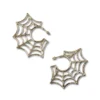 Nicoletta Carlone "Tera" Golden Spiderweb Hoop Earrings