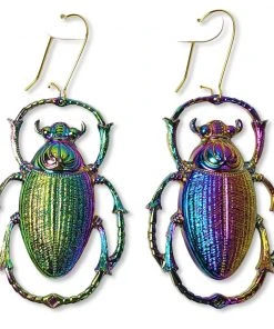 Nicoletta Carlone "Veridian" Iridescent Scarab Earrings Shop