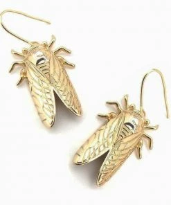 Nicoletta Carlone "Gilda" Golden Cicada Earrings Shop