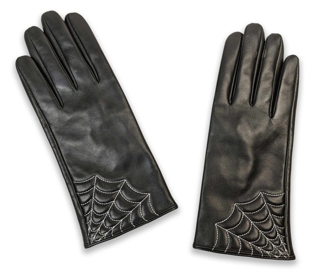 Nicoletta Carlone "Lulu" Embroidered Spiderweb Fashion Gloves Nicoletta Carlone "Lulu" Embroidered Spiderweb Fashion Gloves