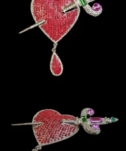 Nicoletta Carlone "Jezebel" Heart And Dagger Statement Brooch (pre-order) JEWELRY
