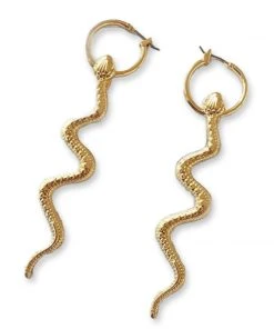 Nicoletta Carlone JEWELRY "Helena" Snake Hoop Earrings