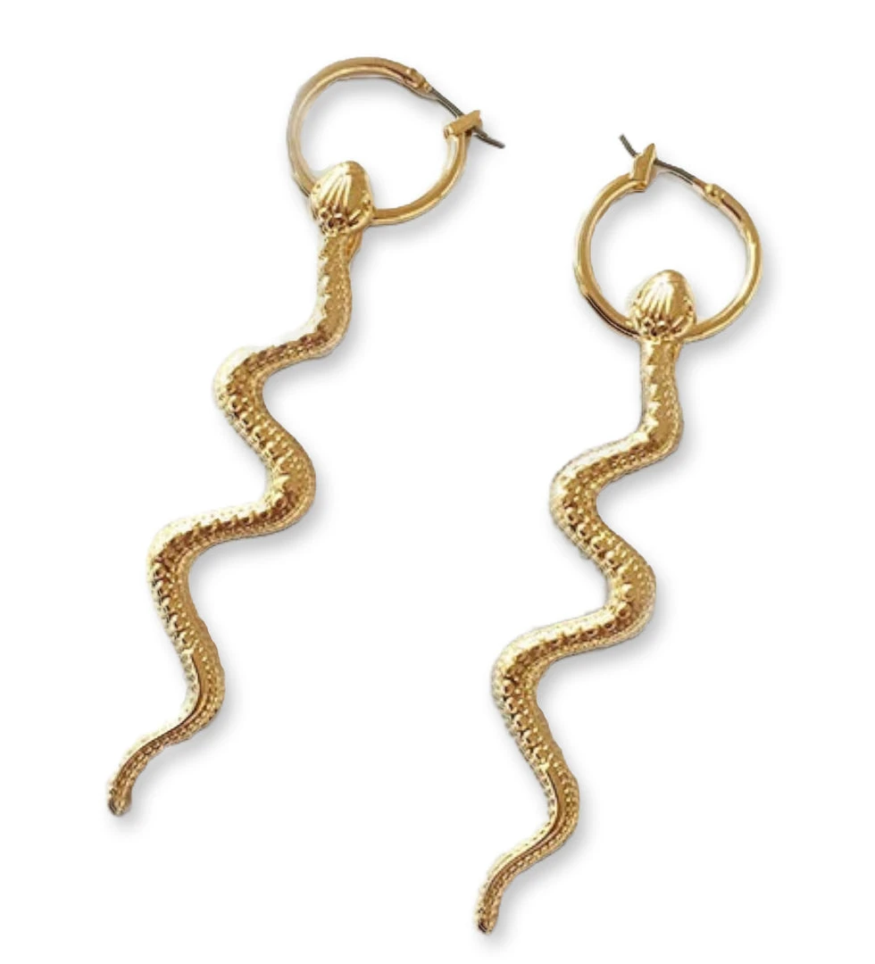 Nicoletta Carlone JEWELRY "Helena" Snake Hoop Earrings Nicoletta Carlone JEWELRY "Helena" Snake Hoop Earrings
