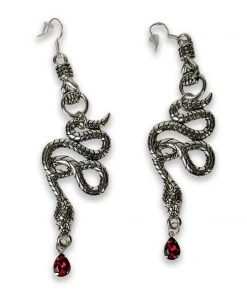 Nicoletta Carlone "Ruth" Silver-tone Serpent And Hand Earrings