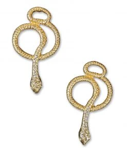 Nicoletta Carlone "Etta" Gold-tone Snake Earrings