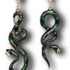 Nicoletta Carlone "Portia" Enamel Snake Earrings