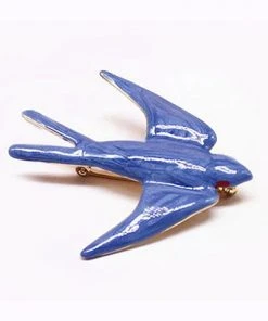 Nicoletta Carlone "Giselle" Enamel Swallow Brooch Shop