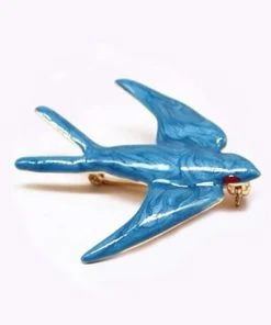 Nicoletta Carlone "Giselle" Enamel Swallow Brooch Shop